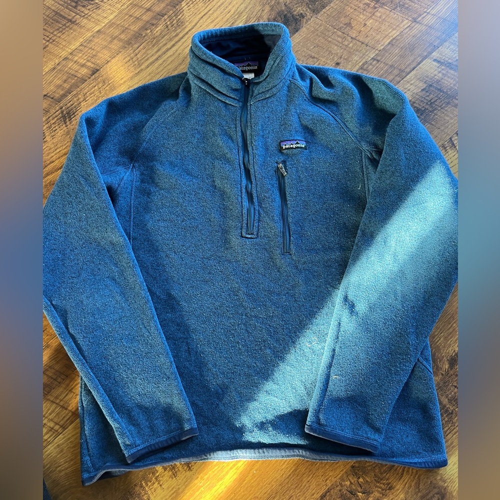 Patagonia Blue Half-Zip Fleece Pullover Medium